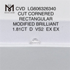 1.81CT D VS2 EX EX CVD rectangularis igi iaspis