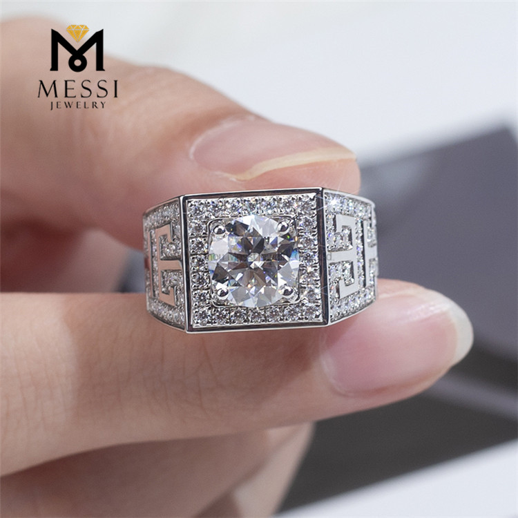 Procuratio Nuptialis Lab Diamond Ring Pro Men in 10k Nuptialis Band Men丨Messijewelry