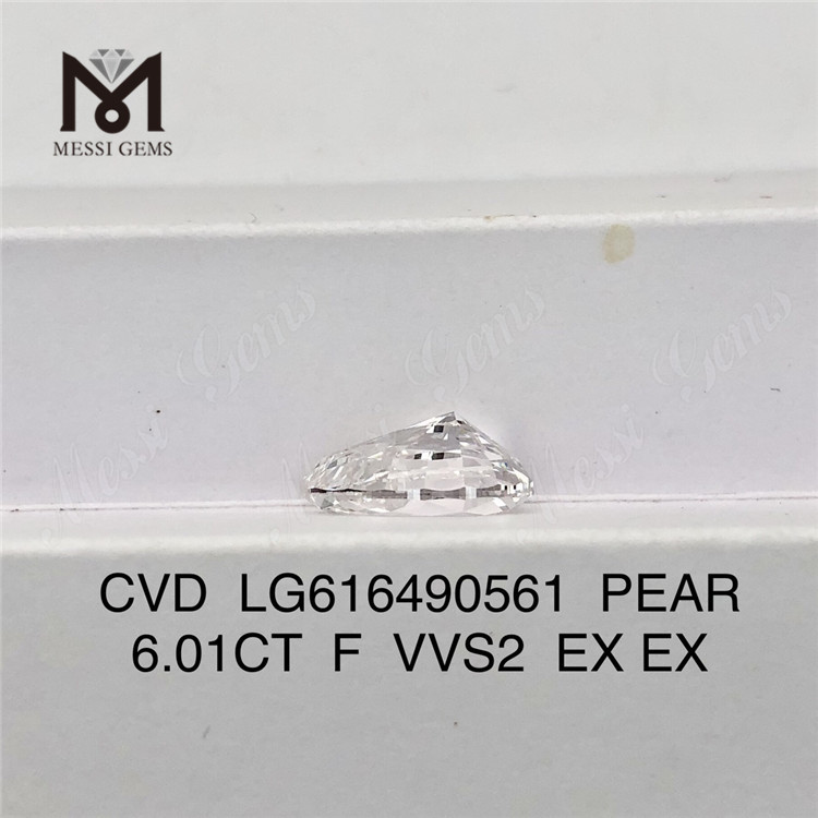 6.01CT PARI officinarum adamantibus crevit F VVS2 CVD LG616490561丨Messigems 