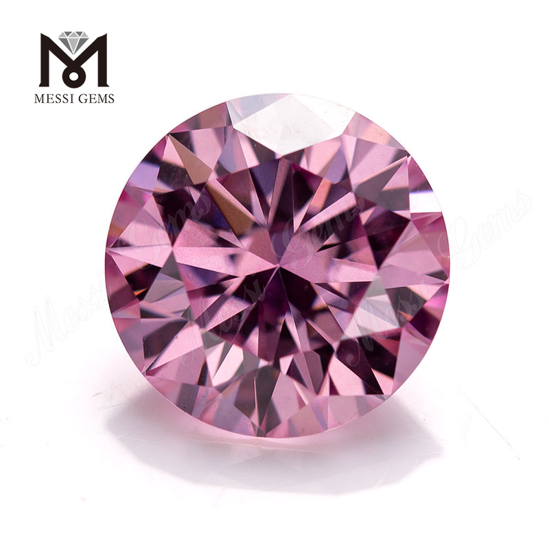 Messi Gemmae Lupum pretium solve machinam machinam lapideam fabricam cut color fabula vel ignis 0.5 carat 1 carat Round Pink Moissanite