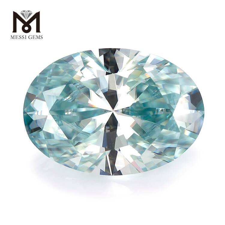 9*13mm OVAL Cut Sinis Teal synthetica moissanite
