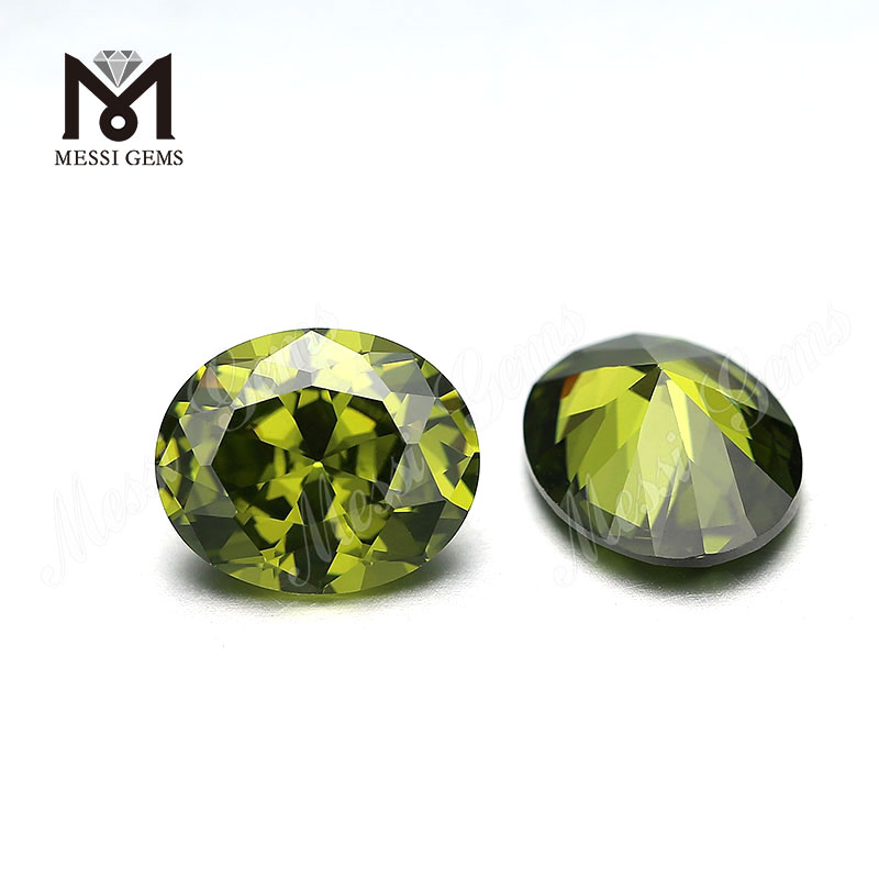 Oval cut 5x7mm Color fabula seu ignis Olivae cubicae zirconiae Heat