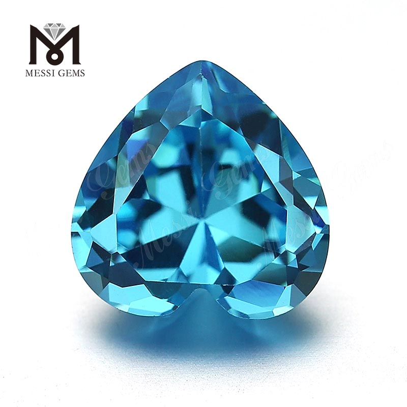 Gemstone Cordis solve lapides cubicos 9mm Aquamarine zirconia