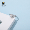 Fashion Design 6.5mm 1ct Moissanite Solitaire Woman Ring Wholesale 925 Sterling Silver Ring