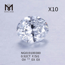 0.92ct F OVAL Gemstone Synthetica Diamond SI1
