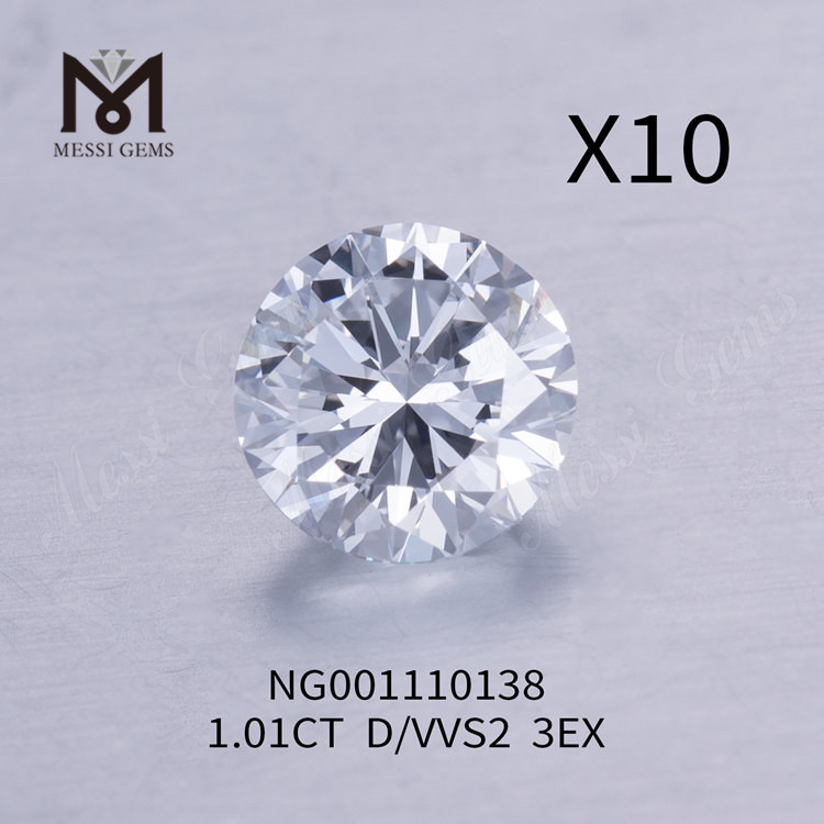 1.01ct VVS2 D RD Lab adamas EX Cut Grade