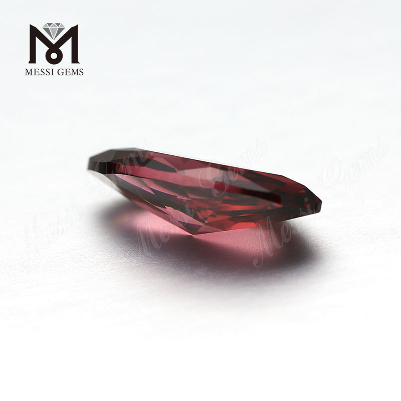 Tutus Marchio Cut Rhodolite 14*7mm CZ Cubicus Zirconia Stone