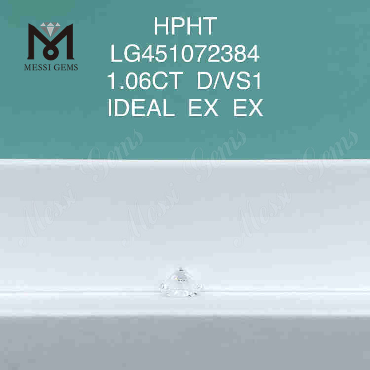 1.06ct D homo factus adamas VS RD solutam lab crevit adamas HPHT