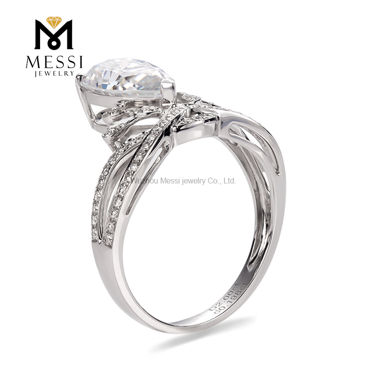 Moissanite anulus nuptialis 14k 18k anulus nuptialis moissanite