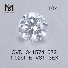 1.02ct VS 3EX lab adamas rd E color homo factus adamas in stock