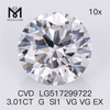 officinas pretium 3.01ct G SI1 rotunda figura soluta synthetica lab crevit adamas