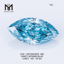 3.36CT VS1 VG EX 3ct MQ GRAVIS CVD LG574344522 CVD LG574344522 CVD LAB VALDE MUSA RED FACIES