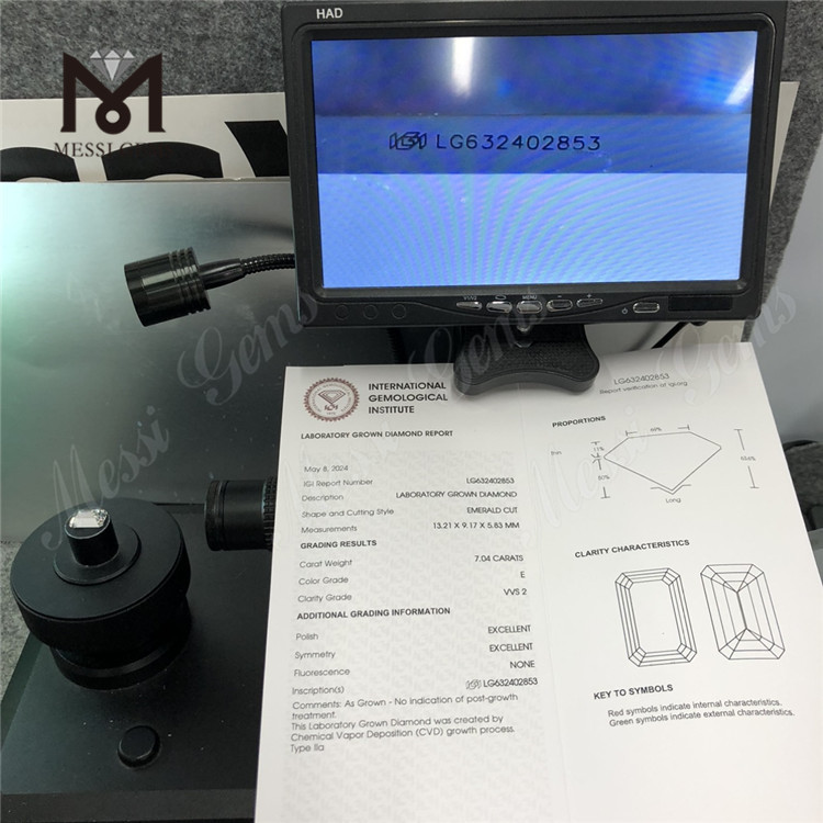 7.04CT EM E VVS2 iaspis novi CVD LG632402853丨Messigems 