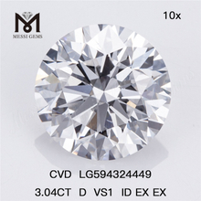  3.04CT D VS1 ID EX rotundum cvd adamas LG594324449