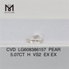 5.07CT PEAR H VS2 igi lab adamantes IGI Certified Messigems LG608386157 