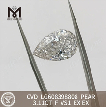 3.11CT F VS1 PEAR Cvd Solve Diamond Sustinens Elegantiae Designers丨Messigems CVD LG608398808