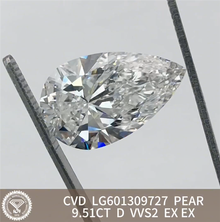 9.51ct cvd soluta crevit adamas