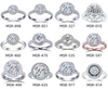 18K Niveus Aurum Vexillum Ring cinctorium annulum pro Women Jewelry