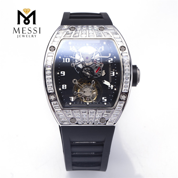Wholesale Custom Men\'s watches PRAESTRICED Out Moissanite Fashion Mens Moissanite Watch