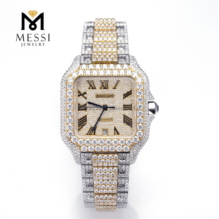 2023 Hip Hop Custom Moissanite Diamond Watch Luxuria VVS Moissanite Iced Out Watch
